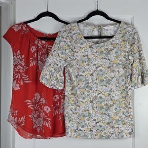 LC Lauren Conrad Set of Two Cottagecore Tops Size Small